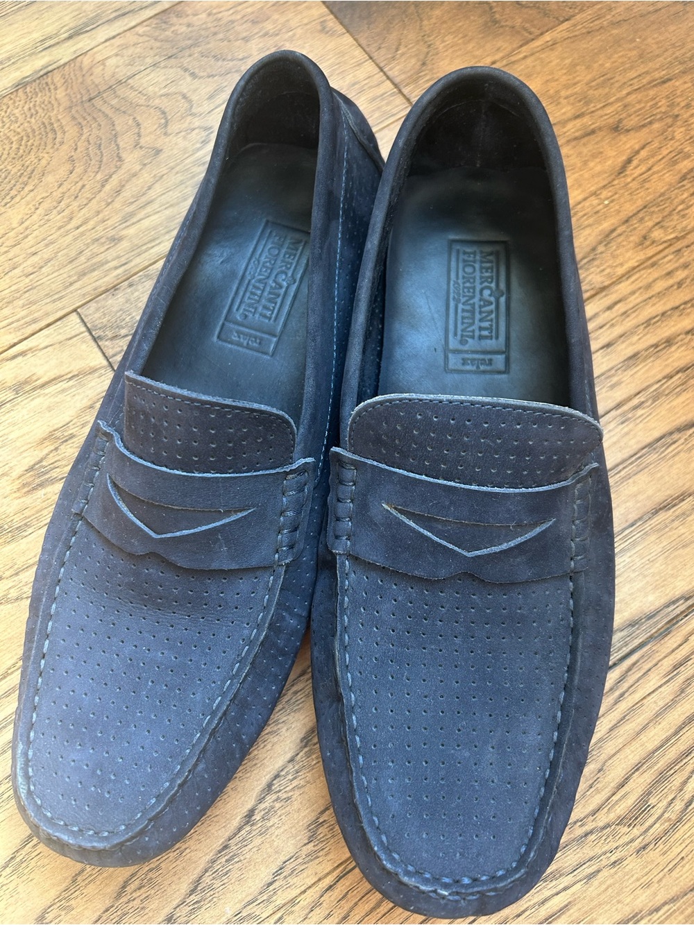 Mercanti Fiorentini Navy Men’s Driving Loafers